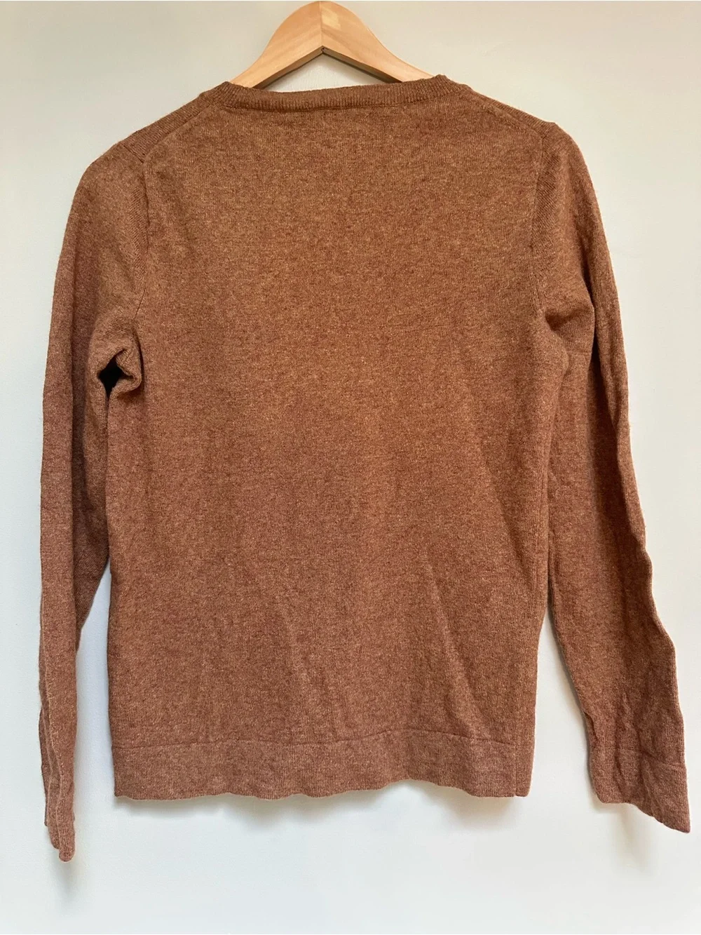 J.Crew Teddie Crewneck Sweater Brown Merino Cotton Blend Women’s Medium